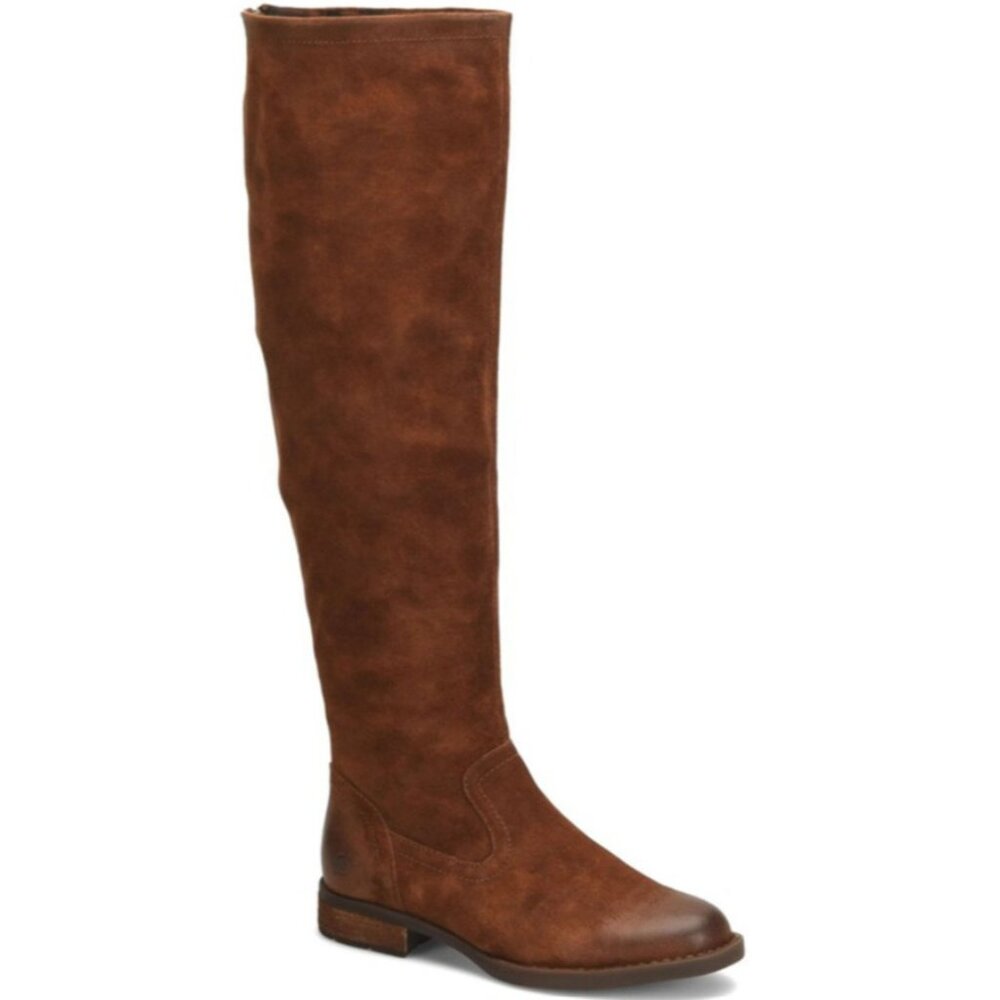 Born Womens Borman Fashion Boots Round Toe Suede Leather Rust Copper Size 8.5M
